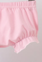 Load image into Gallery viewer, Preorder Pink and Blue Stripe Bow Ruffle Bloomers Set