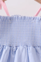 Load image into Gallery viewer, Preorder Pink and Blue Smocked Ruffle Shorts Set