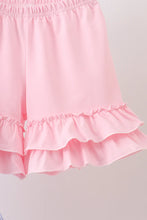 Load image into Gallery viewer, Preorder Pink and Blue Smocked Ruffle Shorts Set