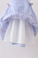 Load image into Gallery viewer, Preorder Pink and Blue Smocked Ruffle Dress