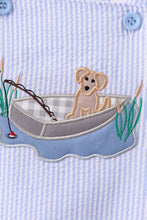 Load image into Gallery viewer, Preorder Blue Seersucker Puppy Jon Jon