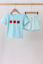 Load image into Gallery viewer, Preorder Blue Apple Trio Embroidered Shorts Set