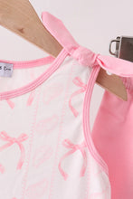 Load image into Gallery viewer, Preorder Pink Bows Ruffle Shorts Set