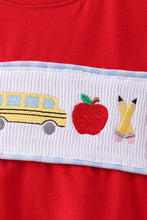 Load image into Gallery viewer, Preorder Red Back to School Smocked Shirt
