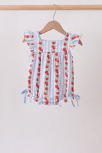 Load image into Gallery viewer, Preorder Blue and Red Apple Applique Bubble