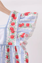 Load image into Gallery viewer, Preorder Blue and Red Apple Applique Dress
