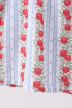Load image into Gallery viewer, Preorder Blue and Red Apple Applique Dress
