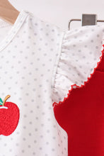 Load image into Gallery viewer, Preorder Red and White Apple Embroidered Skorts Set