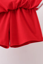 Load image into Gallery viewer, Preorder Red and White Apple Embroidered Skorts Set