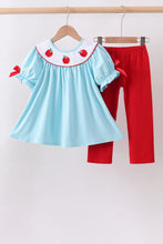 Load image into Gallery viewer, Preorder Blue Apple Embroidered Pants Set