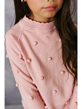 Load image into Gallery viewer, Preorder Pink Pom Pom Scalloped Neck Sweater