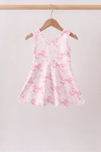 Load image into Gallery viewer, Preorder Pink Bows Performance Scalloped Dress with Built In Shorts