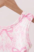 Load image into Gallery viewer, Preorder Pink Bows Performance Scalloped Dress with Built In Shorts