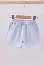 Load image into Gallery viewer, Preorder Light Blue Stripe Everyday Bow Shorts