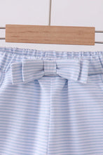 Load image into Gallery viewer, Preorder Light Blue Stripe Everyday Bow Shorts