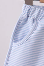 Load image into Gallery viewer, Preorder Light Blue Stripe Everyday Bow Shorts