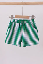 Load image into Gallery viewer, Preorder Boys Green and White Striped Everyday Shorts