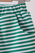 Load image into Gallery viewer, Preorder Boys Green and White Striped Everyday Shorts