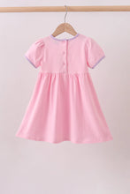 Load image into Gallery viewer, Preorder Pink Trick-Or-Treat Ghost Applique Dress