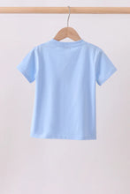 Load image into Gallery viewer, Preorder Blue Trick-Or-Treating Ghost Applique Shirt