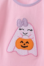 Load image into Gallery viewer, Preorder Pink Trick-Or-Treat Ghost Applique Ruffle Shorts Set