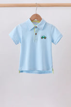 Load image into Gallery viewer, Preorder Blue Tractor Embroidered Polo