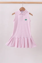 Load image into Gallery viewer, Preorder Pink Gingham Golf Embroidered Dress