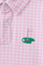 Load image into Gallery viewer, Preorder Pink Gingham Golf Embroidered Dress
