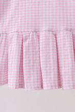 Load image into Gallery viewer, Preorder Pink Gingham Golf Embroidered Dress