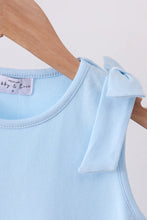 Load image into Gallery viewer, Preorder Blue Scalloped Bow Dress