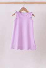 Load image into Gallery viewer, Preorder Lavender Scalloped Bow Dress