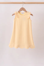 Load image into Gallery viewer, Preorder Yellow Scalloped Bow Dress