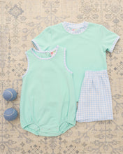 Load image into Gallery viewer, Preorder Jellybean Avery Bubble- Mint with Light Blue Gingham