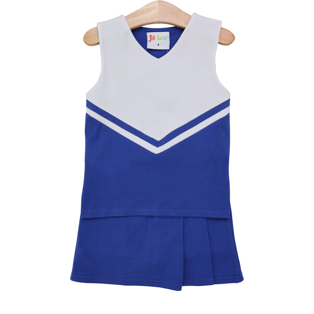 Jellybean Cheer Uniform Skort Set- Royal/White