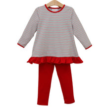 Load image into Gallery viewer, Preorder Jellybean Christmas Candy Stripe Ava Pants Set (ETA: October)