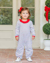 Load image into Gallery viewer, Preorder Jellybean Christmas Candy Stripe Emily Romper (ETA: October)
