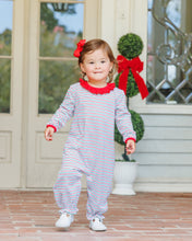 Load image into Gallery viewer, Preorder Jellybean Christmas Candy Stripe Emily Romper (ETA: October)