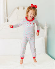 Load image into Gallery viewer, Preorder Jellybean Christmas Candy Stripe Santa Ruffle Set (ETA: October)