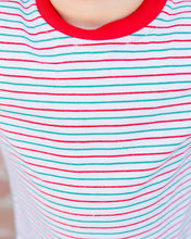 Load image into Gallery viewer, Preorder Jellybean Christmas Candy Stripe Thomas Romper (ETA: October)