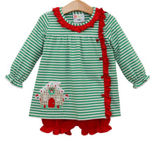 Load image into Gallery viewer, Preorder Jellybean Christmas Cottage Ruffle Bloomer Set (ETA: October)