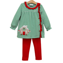 Load image into Gallery viewer, Preorder Jellybean Christmas Cottage Ruffle Pants Set (ETA: October)