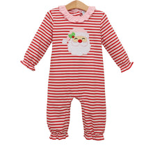 Load image into Gallery viewer, Preorder Jellybean Jolly St. Nick Ruffle Romper (ETA: October)