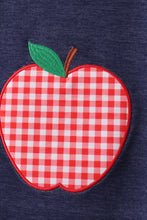 Load image into Gallery viewer, Preorder Apple Applique Denim and Red Gingham Shorts Set