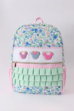 Load image into Gallery viewer, Preorder Floral Character Applique Ruffle Backpack
