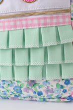 Load image into Gallery viewer, Preorder Floral Character Applique Ruffle Backpack