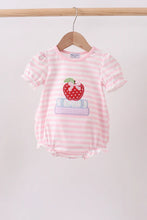 Load image into Gallery viewer, Preorder Pink Stripe Apple Book Ruffle Bubble