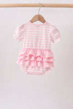 Load image into Gallery viewer, Preorder Pink Stripe Apple Book Ruffle Bubble