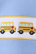 Load image into Gallery viewer, Preorder Blue Bus Embroidered Plaid Shorts Set