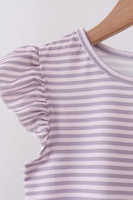Load image into Gallery viewer, Preorder Purple and Navy Ruffle Shorts Set