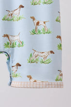 Load image into Gallery viewer, Preorder Blue Pointer Embroidered Pocket Romper